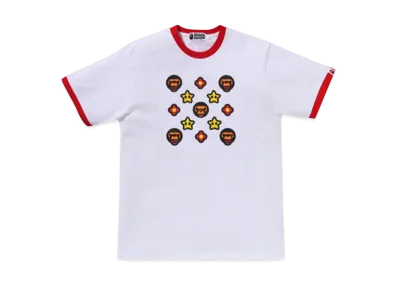 A BATHING APE Baby Milo Ringer Tee #2 "White/Red"