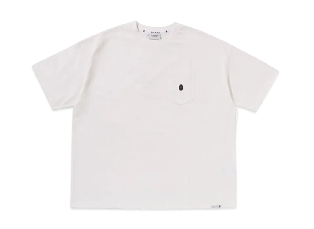 A BATHING APE Bape Black Pocket Tee "White"