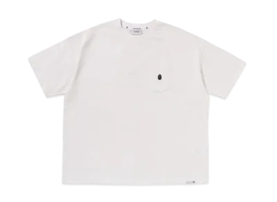 A BATHING APE Bape Black Pocket Tee "White"
