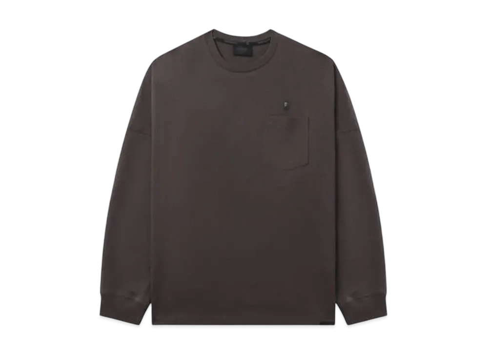 A BATHING APE Bape Black Embroidery Long Tee "Ivory"