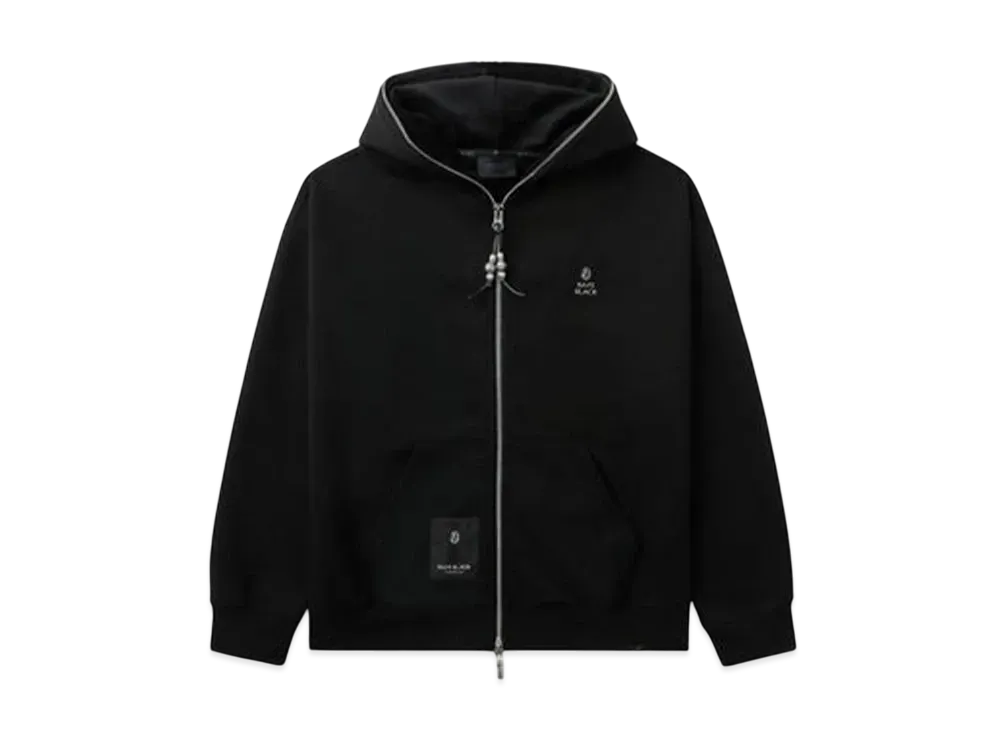 A BATHING APE Bape Black Crystal Logo Full Zip Hoodie "Black"