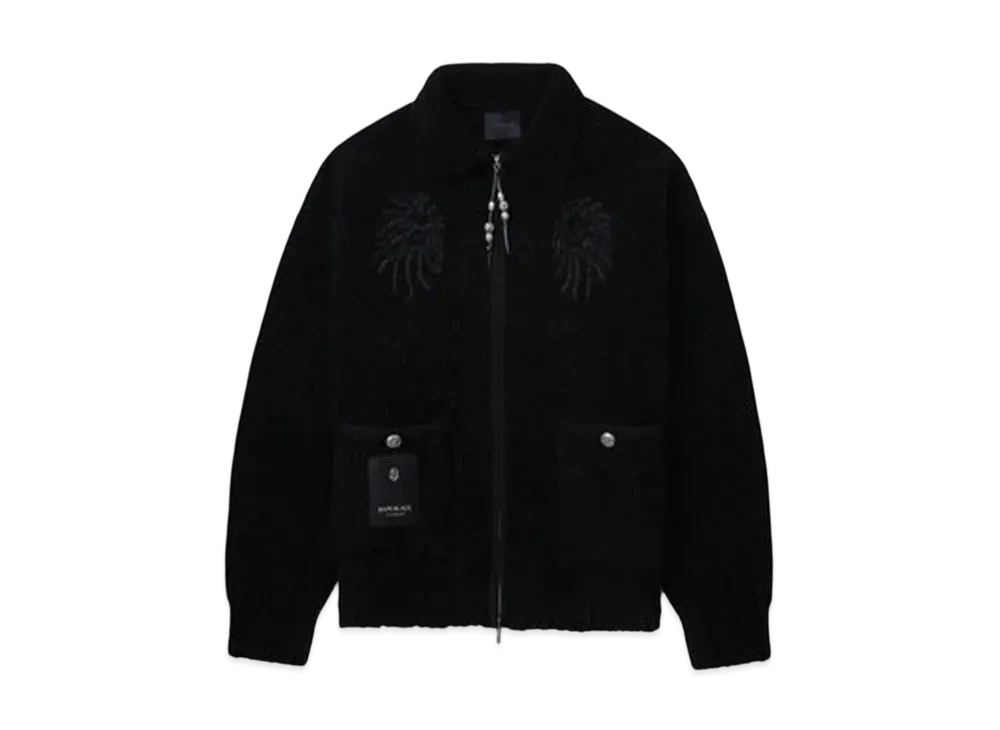 A BATHING APE Bape Black Zipped Cardigan "Black"