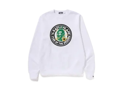 A BATHING APE Crewneck Sweatshirt "White"
