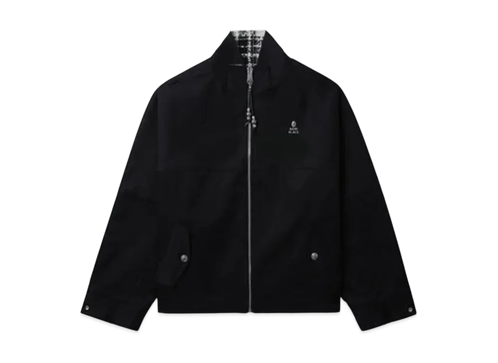 A BATHING APE Bape Black Reversible Harrington Jacket "Black"