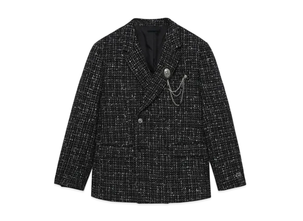 A BATHING APE Bape Black Double Breasted Tailored Jacket "Black"