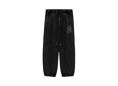 A BATHING APE Bape Black Garment Dyed Sweat Pants "Black"