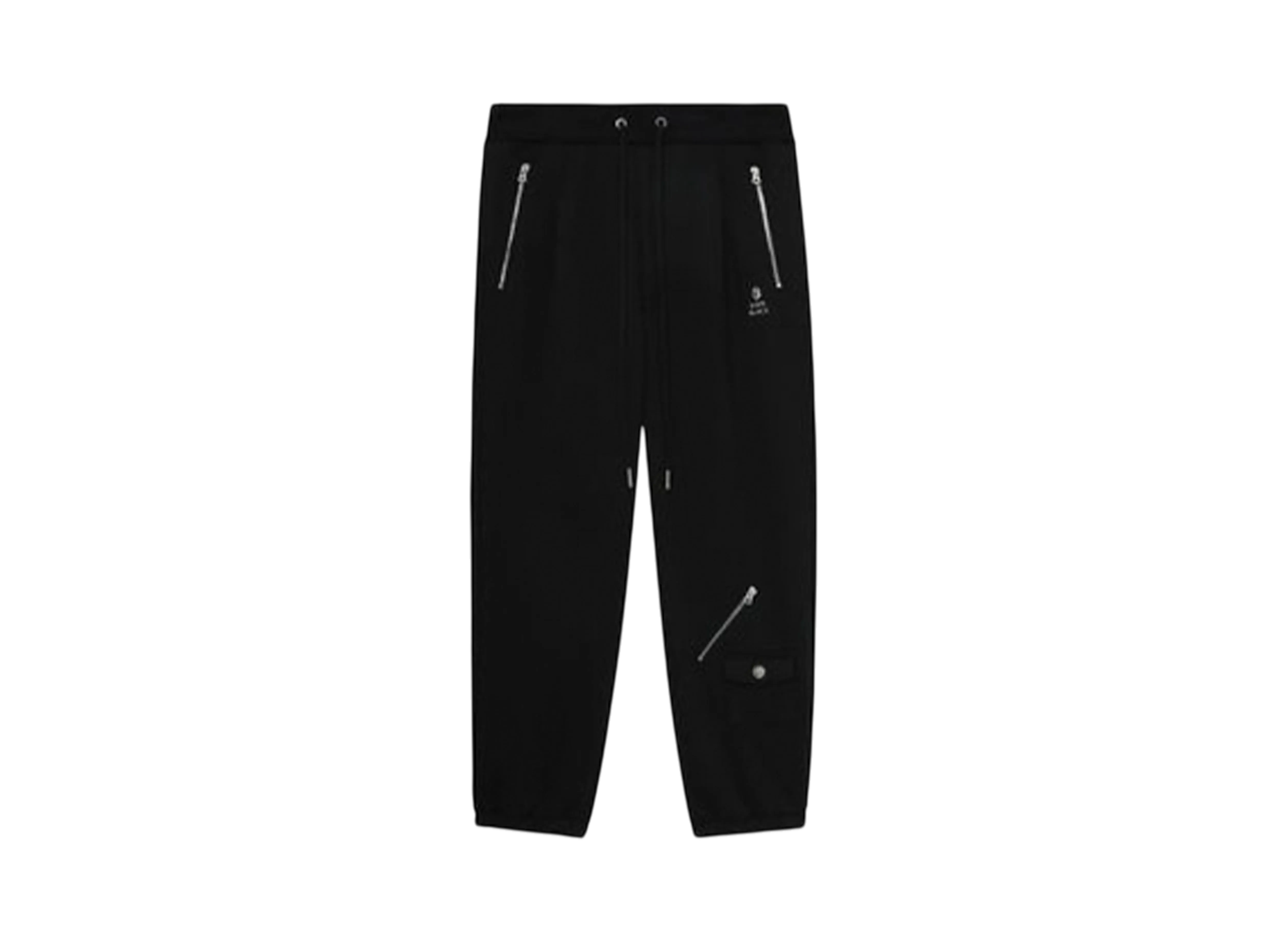 A BATHING APE Bape Black Rider Zip Sweat Pants "Black"