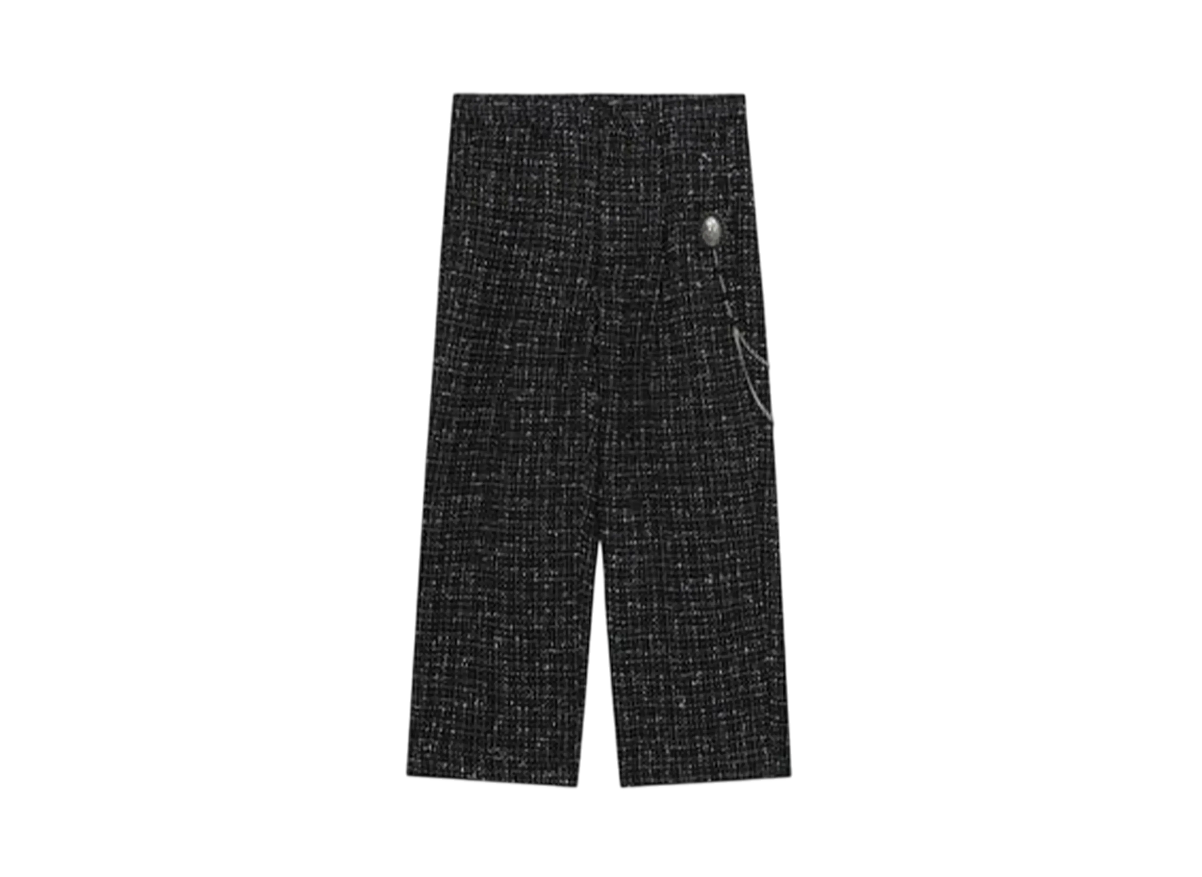 A BATHING APE Bape Black Tweed Dress Pants With Ornaments "Black"
