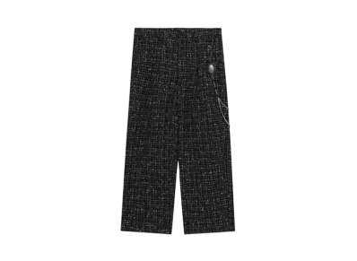 A BATHING APE Bape Black Tweed Dress Pants With Ornaments "Black"