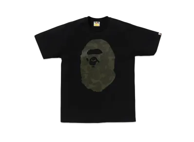 A BATHING APE Asia Camo Big Ape Head Tee "Black"