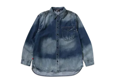 A BATHING APE Denim Ls Shirt "Ligt Indigo"