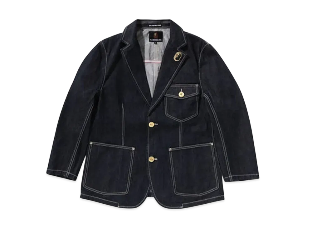 A BATHING APE Denim Blazer "Indigo"