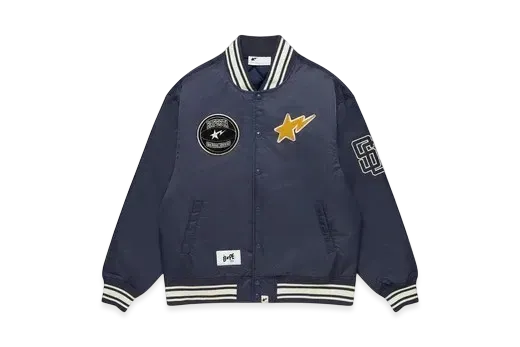 A BATHING APE x Stadium Goods Varsity Jacket "Navy"