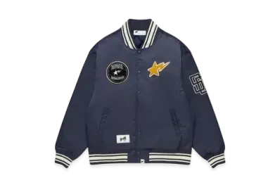 A BATHING APE x Stadium Goods Varsity Jacket "Navy"