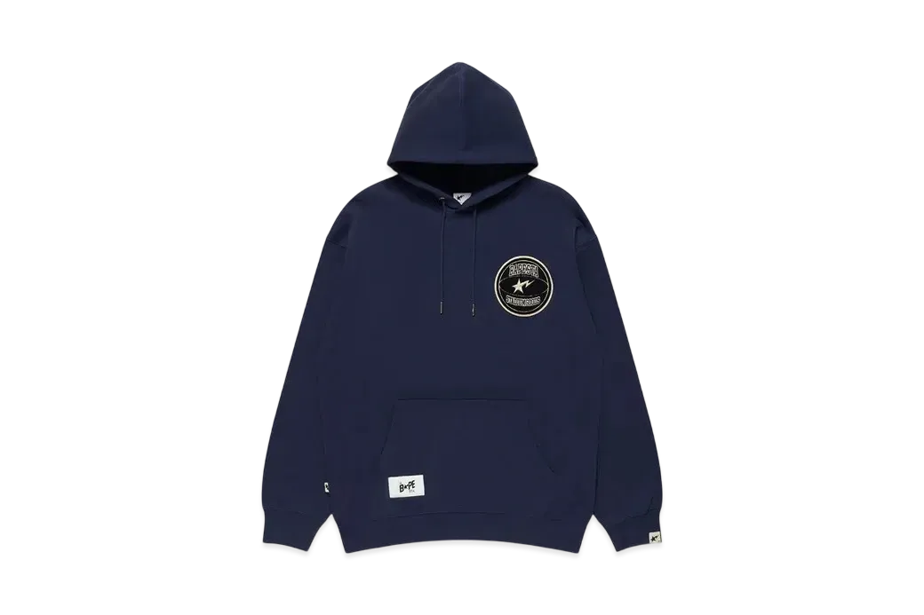 A BATHING APE x Stadium Goods Fleece Pullover Hoodie "Navy"