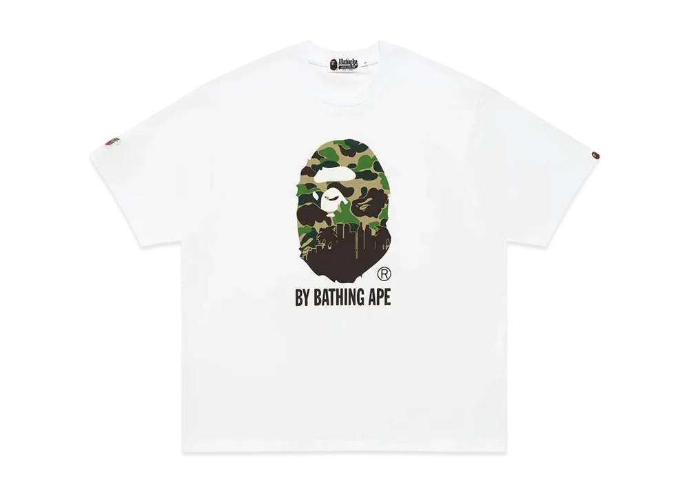 A BATHING APE x Jeff Hamilton Abc Camo Multi Logo Relaxed Fit Tee "White"
