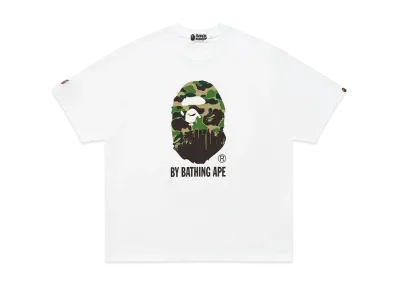 A BATHING APE x Jeff Hamilton Abc Camo Multi Logo Relaxed Fit Tee "White"