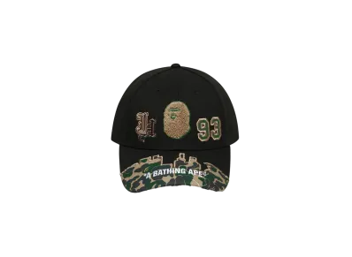 A BATHING APE x Jeff Hamilton Abc Camo Multi Logo Cotton Twill Cap "Black"