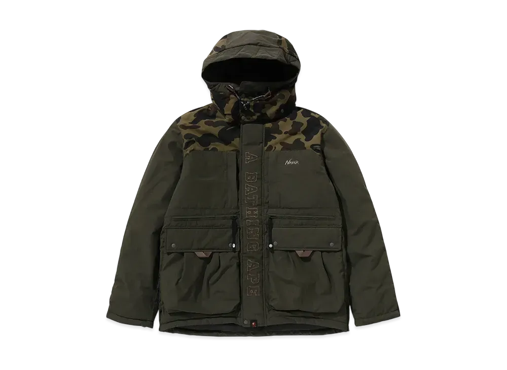 A BATHING APE x NANGA Hinoc Down Jacket "Olive"