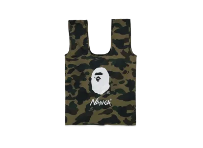 A BATHING APE x NANGA 1st Camo Pocketable Eco Bag "Green"