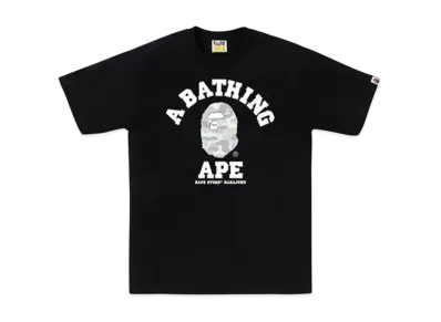 A BATHING APE Bape Store Harajuku Camo College Tee "Black"
