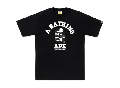 A BATHING APE Bape Store Dsmg Camo College Tee "Black"