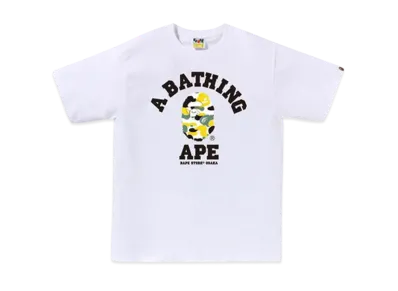 A BATHING APE Bape Store Osaka Camo College Tee "White"