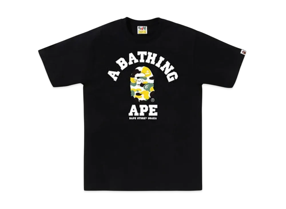 A BATHING APE Bape Store Osaka Camo College Tee "Black"