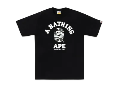 A BATHING APE Bape Store Kyoto Camo College Tee "Black"