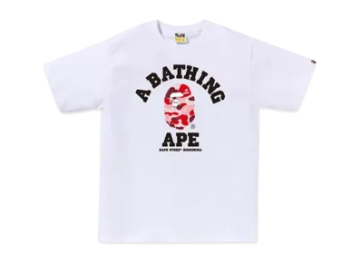 A BATHING APE Bape Store Hiroshima Camo College Tee "White"
