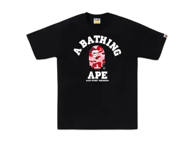A BATHING APE Bape Store Hiroshima Camo College Tee "Black"