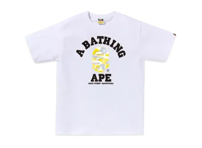 A BATHING APE Bape Store Matsuyama Camo College Tee "White"