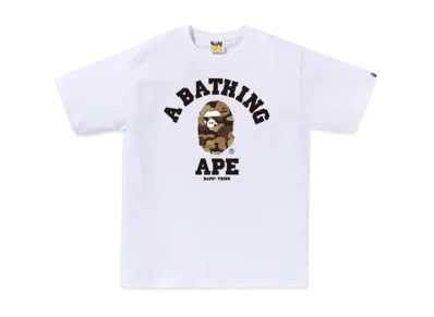 A BATHING APE Bape Think Camo College Tee "White"