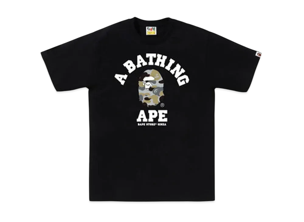 A BATHING APE Bape Store Ginza Camo College Tee "Black"