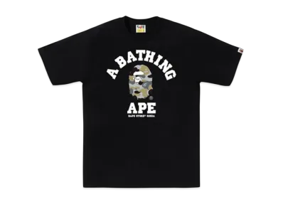 A BATHING APE Bape Store Ginza Camo College Tee "Black"