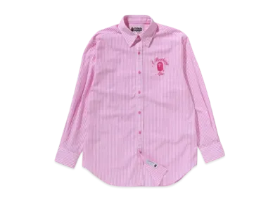 A BATHING APE College Stripe Shirt "Pink"