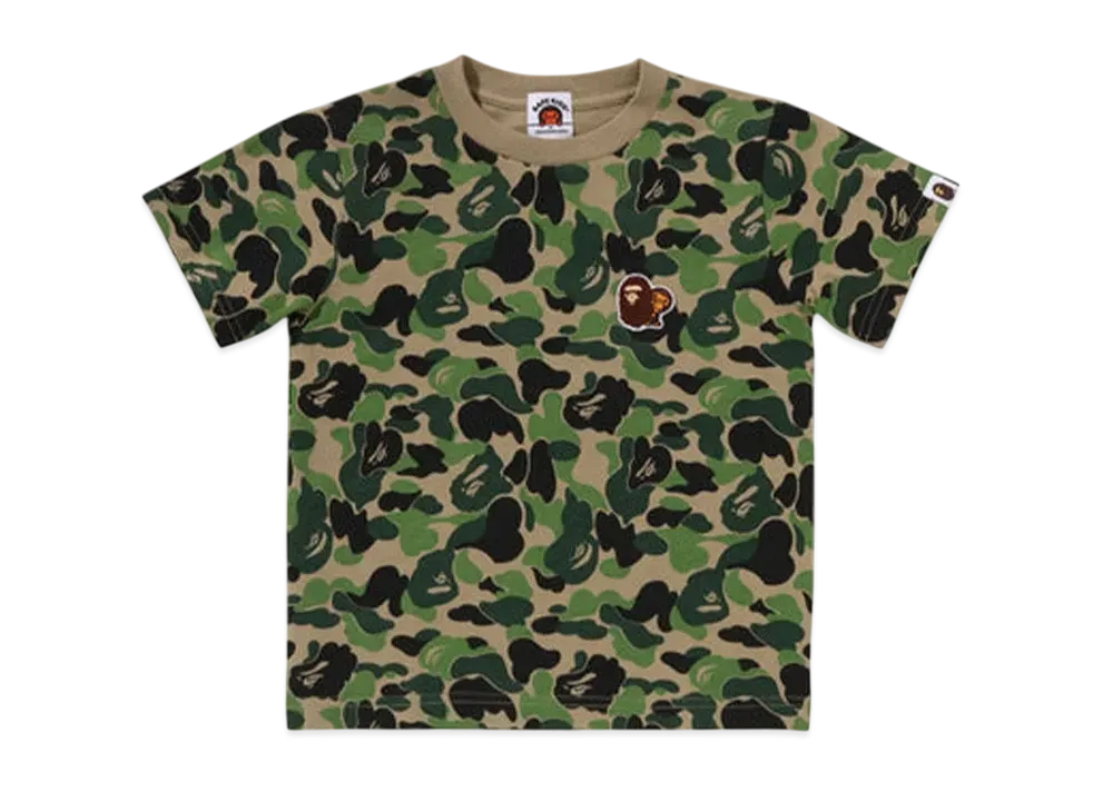 A BATHING APE Abc Camo Ape & Milo One Point Tee "Green"