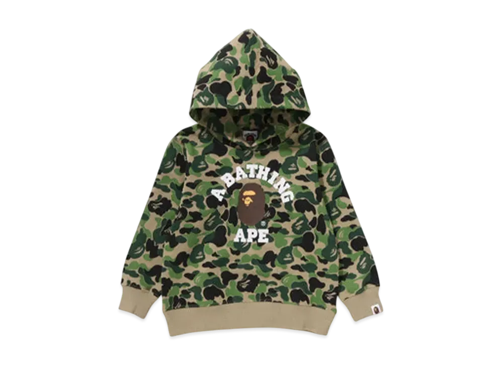 A BATHING APE Abc Camo College Pullover Hoodie "Green"