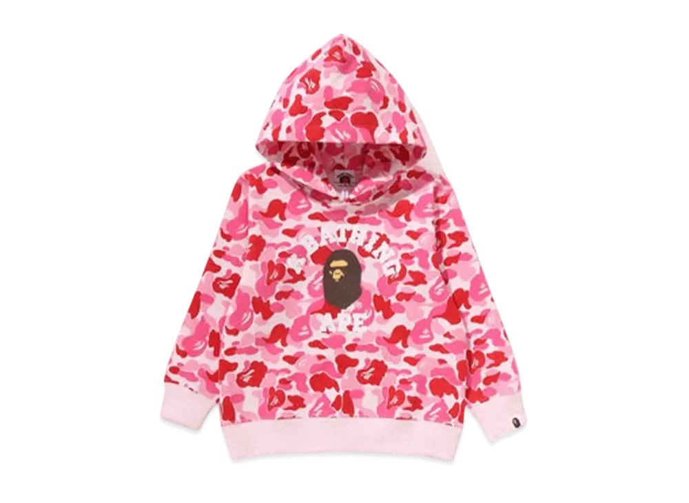 A BATHING APE Abc Camo College Pullover Hoodie "Pink"