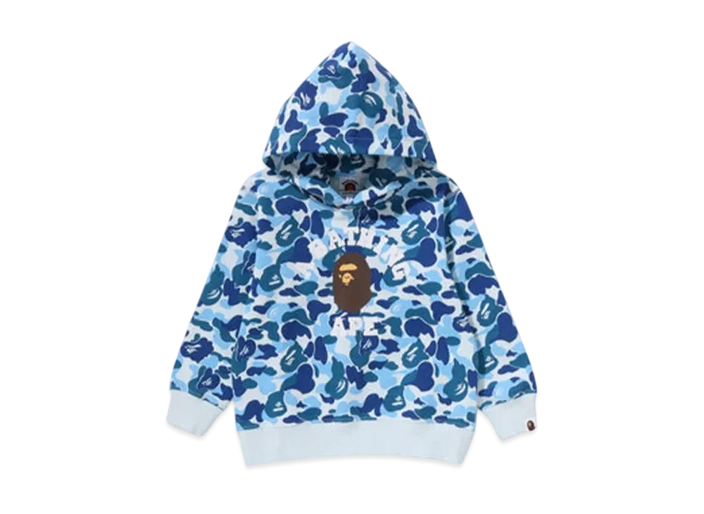 A BATHING APE Abc Camo College Pullover Hoodie "Blue"