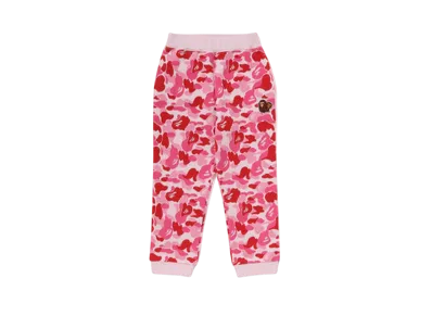 A BATHING APE Abc Camo Ape & Milo One Point Sweat Pants "Pink"