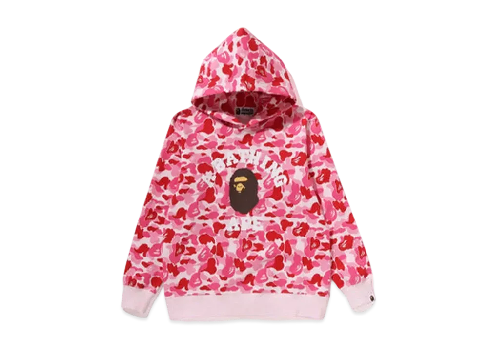 A BATHING APE Abc Camo College Pullover Hoodie "Pink"