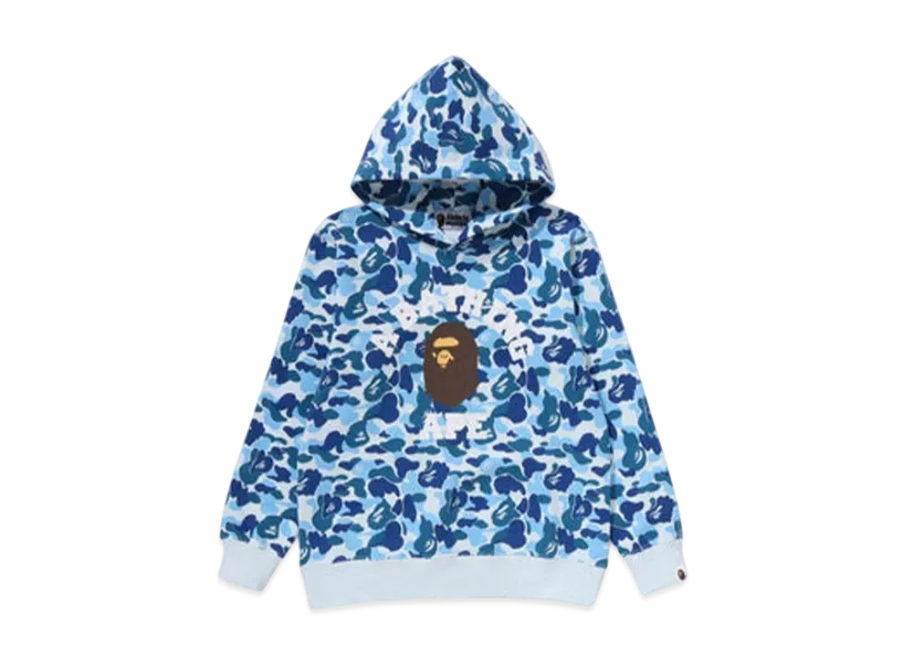 A BATHING APE Abc Camo College Pullover Hoodie "Blue"