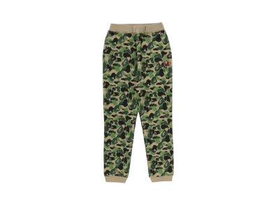 A BATHING APE Abc Camo Ape & Milo One Point Sweat Pants "Green"