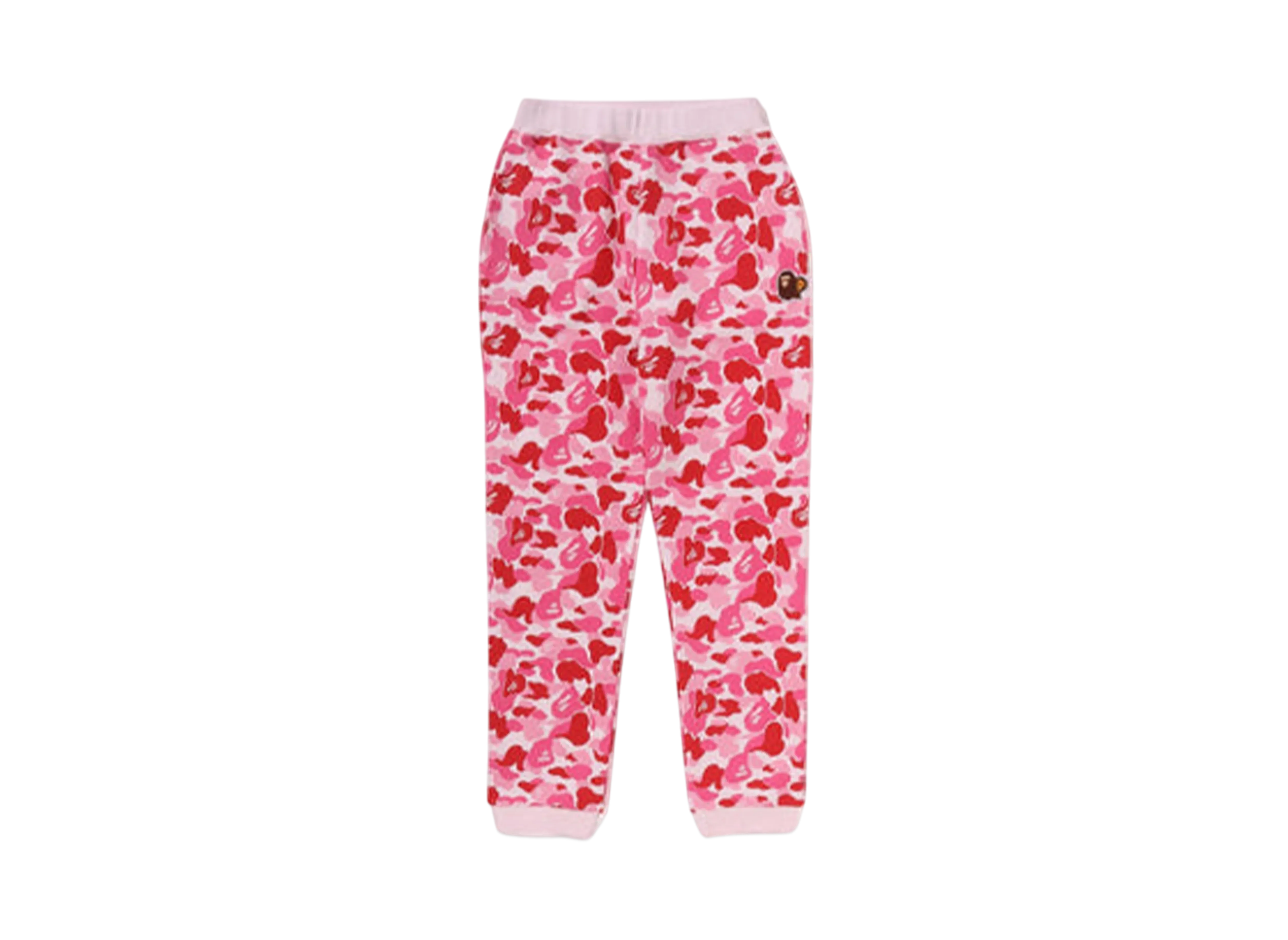 A BATHING APE Abc Camo Ape & Milo One Point Sweat Pants "Pink"