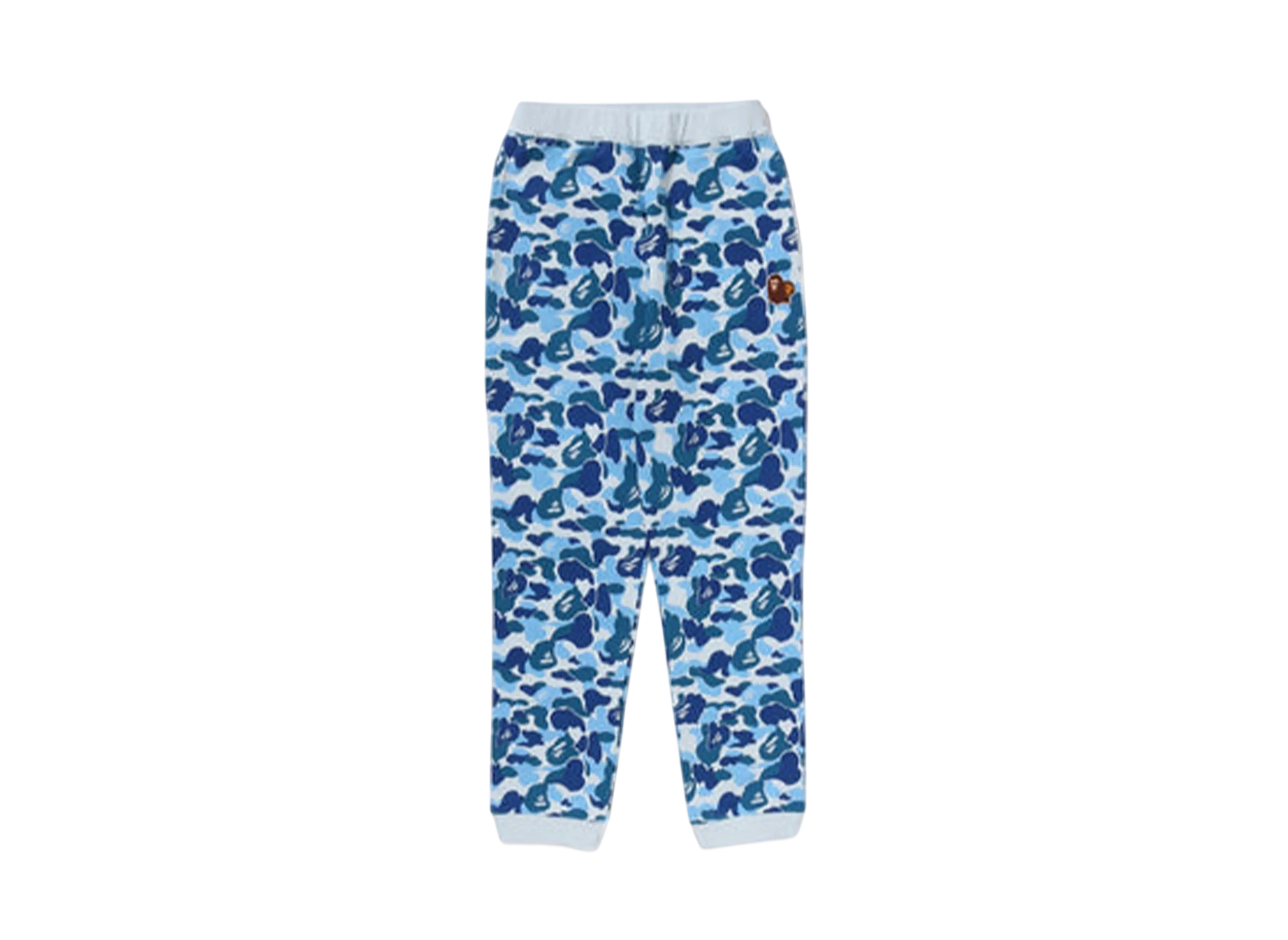 A BATHING APE Abc Camo Ape & Milo One Point Sweat Pants "Blue"