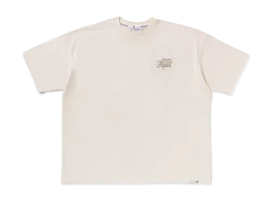 A BATHING APE Bape Black Embroidery Tee "Ivory"