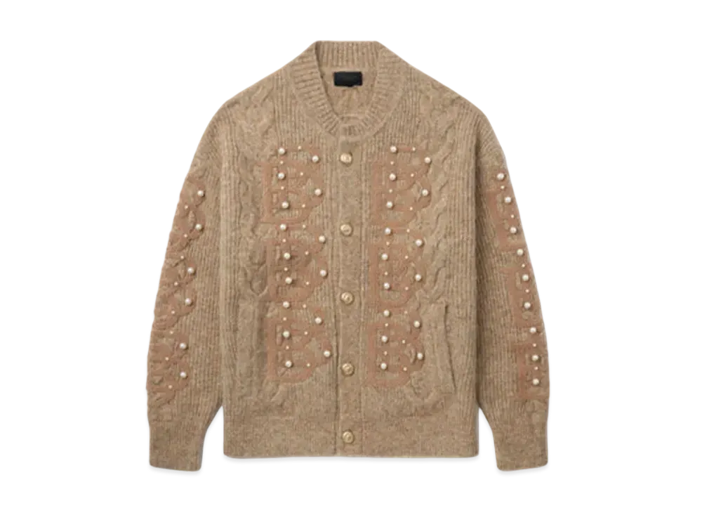 A BATHING APE Bape Black Monogram Cardigan 