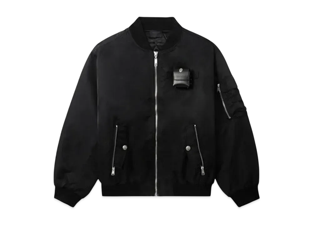 A BATHING APE Bape Black Bomber Jacket "Black"