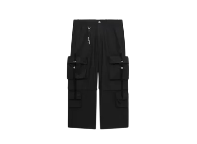 A BATHING APE Bape Black Wide Cargo Pants "Black"